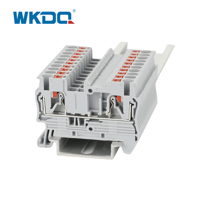 Conector de bloque de terminales de empuje montado en carril Din de 800V 31A