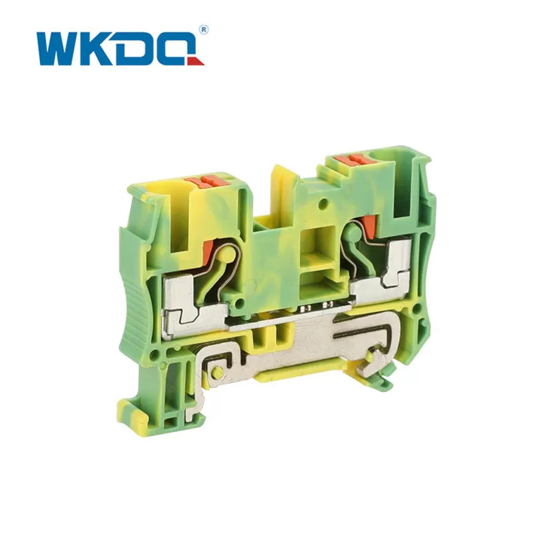 JPT 6-PE Phoenix Conector de bloque de terminales a presión PT Alimentación a través de puesta a tierra Protección PE Modular Verde y amarillo