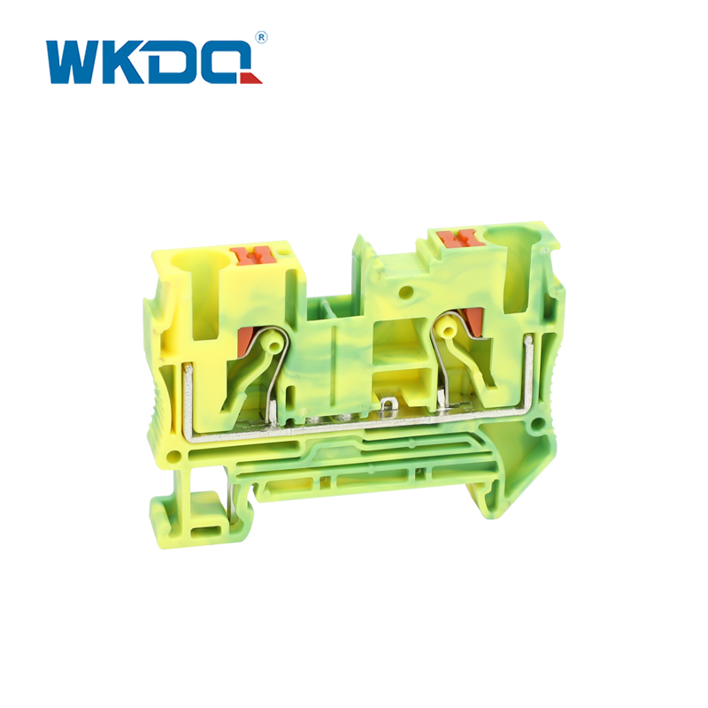 JPT 6-PE Conector de bloque de terminales a presión PT Alimentación pasante Conexión a tierra PE protector Modular verde y amarillo