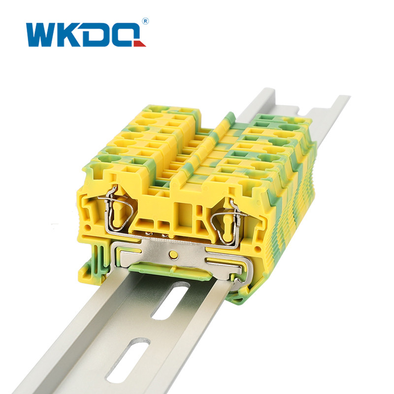 Sección transversal del color verde 800V 41A 4m m del conector del bloque de terminales de la primavera de JST 4-PE