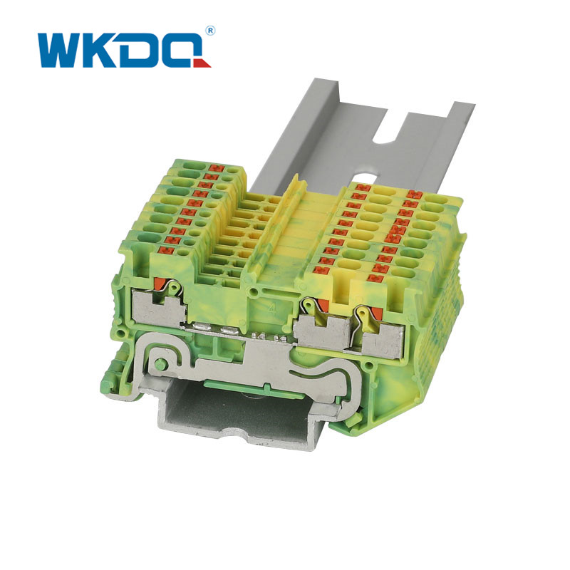 Multi - bloques amarillos y verdes del conector eléctrico del pequeño bloque de terminales del alambre del conductor