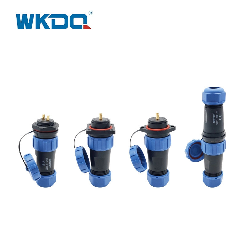 Acoplamiento roscado Sp Conector impermeable Wk21 Tuerca trasera Pin Cable macho y hembra